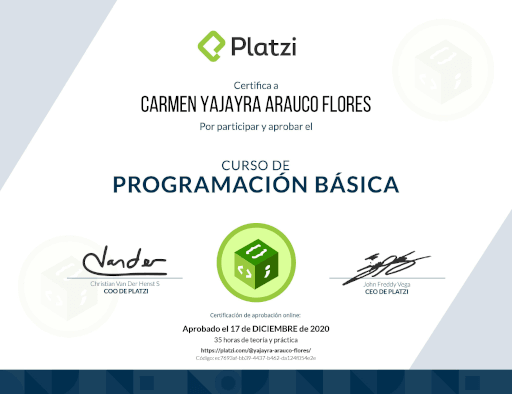 Certificado de Programación Básica