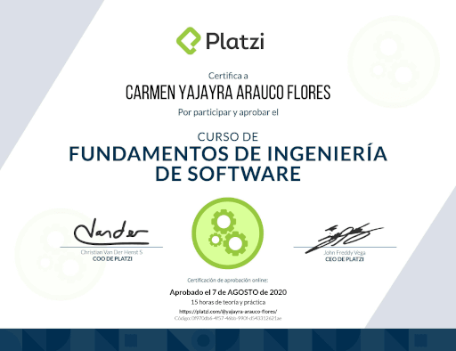 Certificado de Fundamentos de Ingeniería de Software